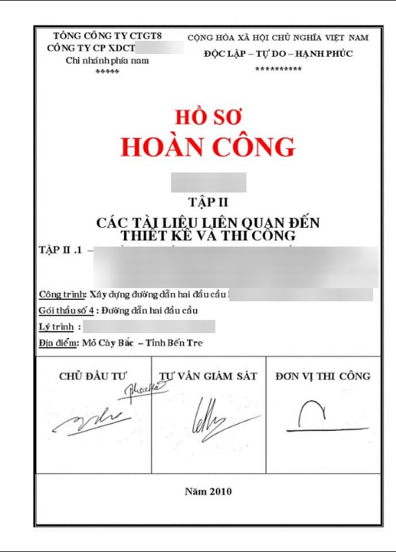 Các mẫu hồ sơ hoàn công phổ biến 3 Nội dung chi tiết cụ thể cần có trong hồ sơ hoàn công