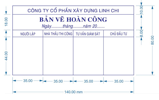 Bản vẽ hoàn công và các loại dấu bản vẽ 1 Các mẫu dấu bản vẽ phổ biến