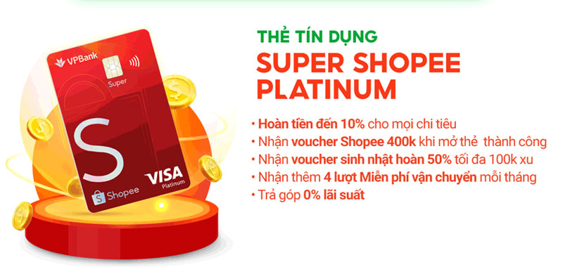 Loại thẻ tín dụng VPBank Shopee có rút tiền được không và hạn mức bao nhiêu 1 thẻ tín dụng VPBank Shopee có rút tiền được không