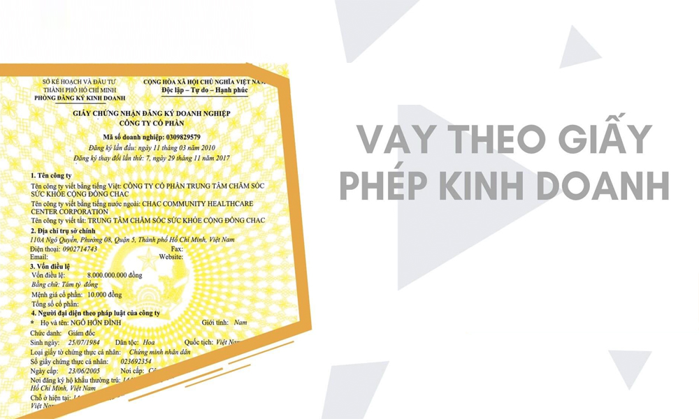 Vay vốn bằng giấy phép kinh doanh Vietcombank có được không?